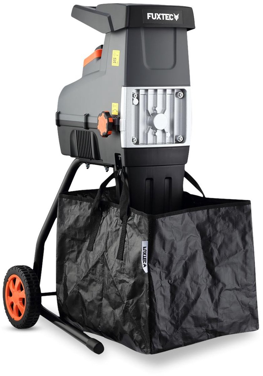 FUXTEC elektrische tuinhakselaar FX-EGH2800T | rolhakselaar 2800W | max. 44mm takken | 60L opvangbak | stille werking met omkeer- en overbelastingsbeveiliging