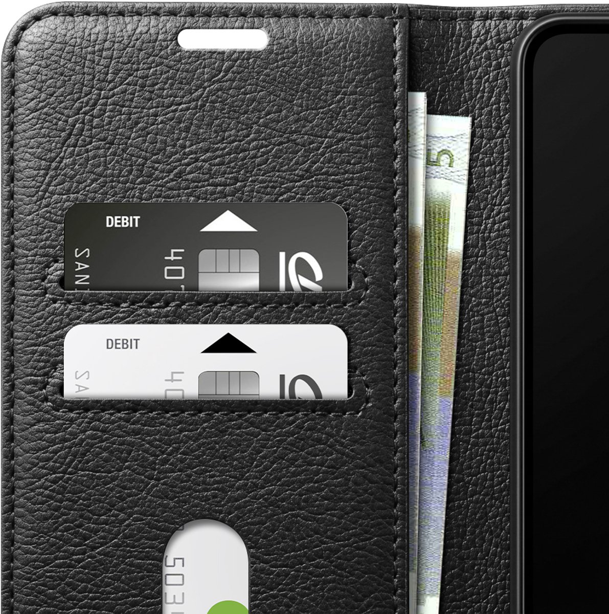 Zanae, Étui Folio pour Oppo A9 2020 avec Fonction Support et Languette Magnétique, Zwart