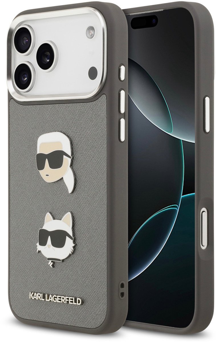 Karl lagerfeld telefoonhoesje voor iPhone 17 Pro Max - Grained - Grey