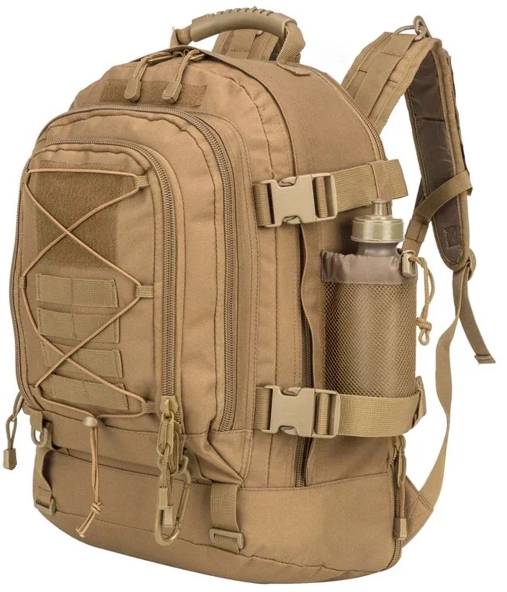 Geargalaxyy Outdoor Rugzak 60L - Militaire Rugzak - Legerrugzak - Wandelrugzak - Reistas - Camping Rugtas - Rugzakken - Bruin
