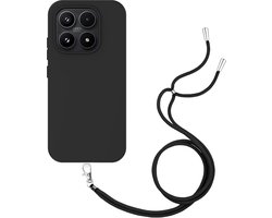 Just in Case hoesje met koord geschikt voor Xiaomi 17 Hoesje met Koord - Flexibele Case - Zwart