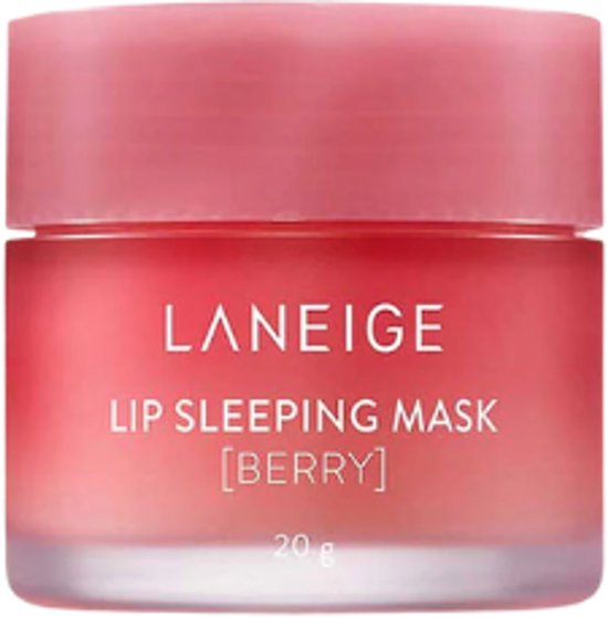 LANEIGE Lip Sleeping Mask EX Berry, 20g. Couvercle rose et pot rouge/rose.