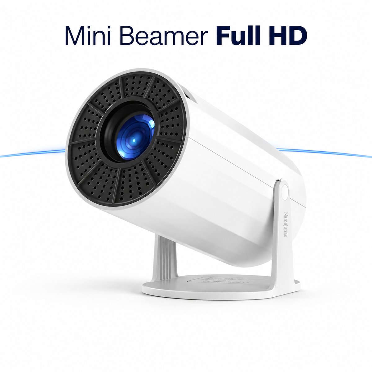Mini Beamer 1080P Full HD Projector - 4K-Ondersteuning - 3000 Lumen - WiFi & Bluetooth - Ingebouwde Speakers - Draagbare Thuisbioscoop - Autofocus