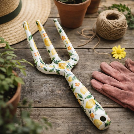 Kinzo Tuingereedschap Set 2-Delig - Tuingereedschapset met Plantschep en Handvork - Tuinschep Staal en Handvork Tuin - Decoratief Tuingereedschap Bloemenmotief van Kinzo — afbeelding 2