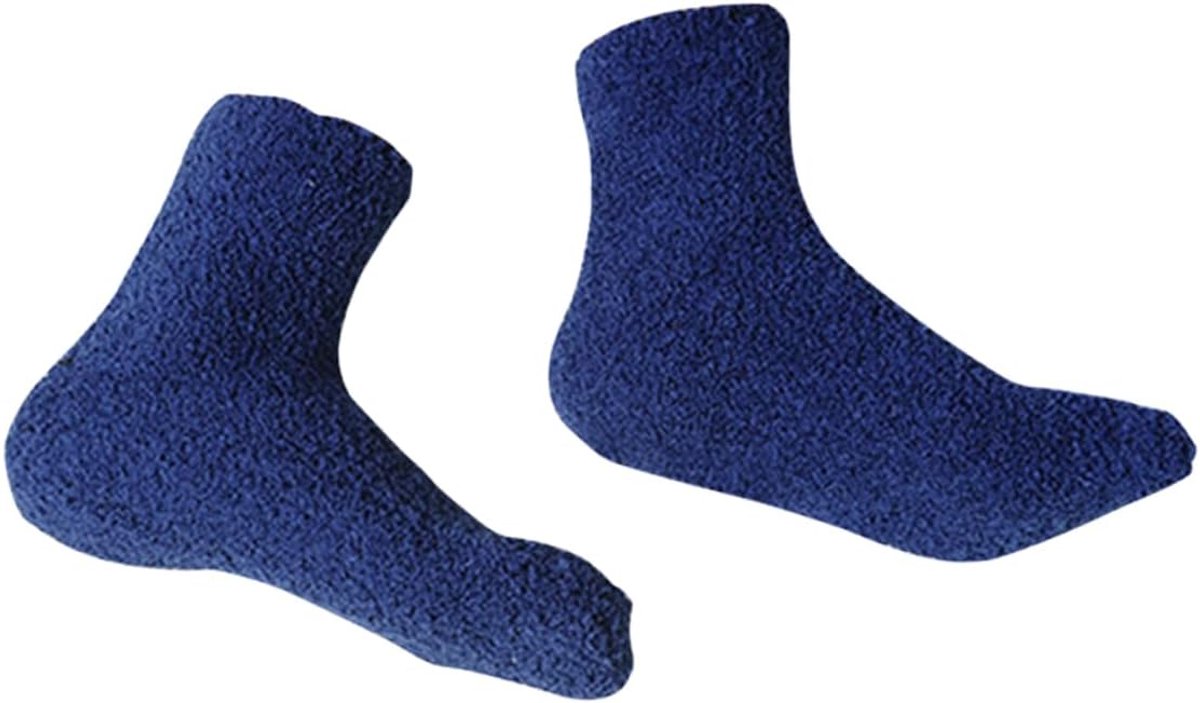 Slaapsokken Heren - Huissokken Yoga - Warmte Comfort - Zacht Coral Fleece - 25 x 7 cm - Zwart
