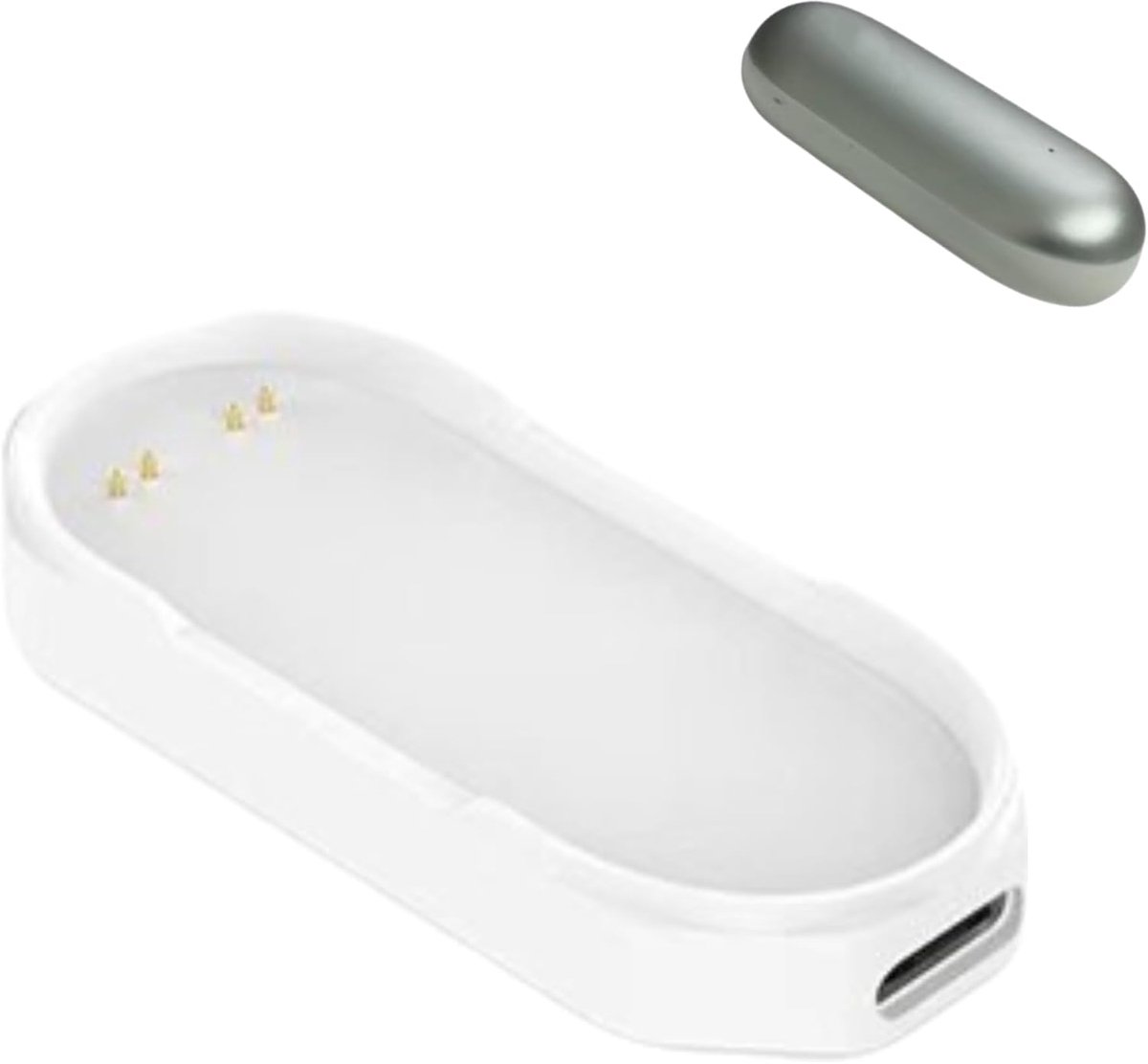 Magnetisch Oplaaddock - 2-in-1 Basis - Opladen en Data - Sterke Magneet - 9g Lichtgewicht - Wit