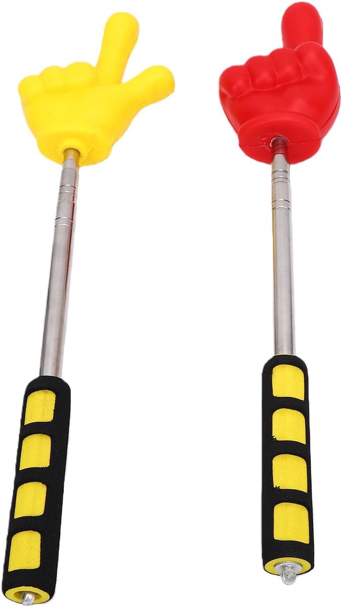 Vinger Pointer Stick - Uitschuifbare Aanwijzer - Presentaties Geven - Stevig Duurzaam Plastic - 2 Stuks - Zwart — afbeelding 4