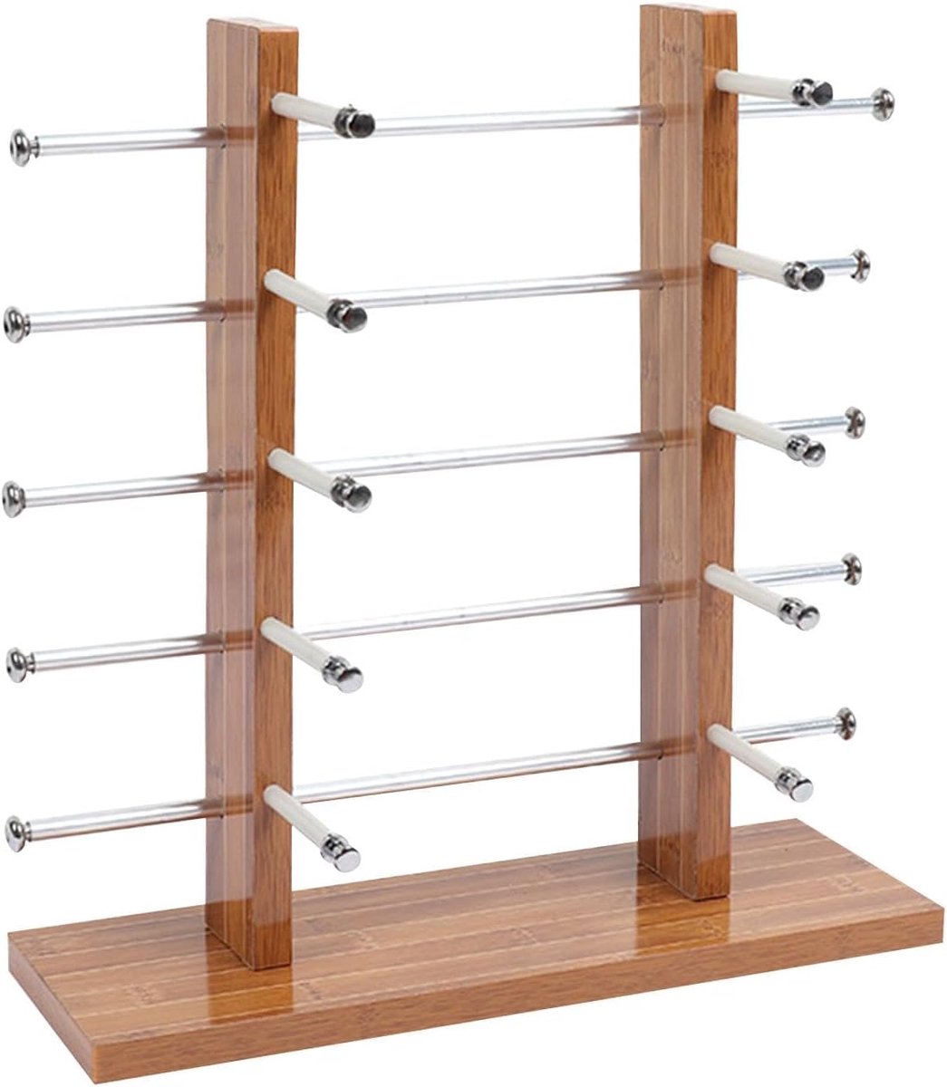 Brillen Display - Zonnebrillen Houder - Collectie Tonen - Elegant Houten Design - 36.5 x 34.5 x 12 cm - Natuurlijk