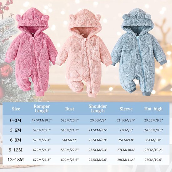 Baby Winterpak - Fleece Jumpsuit - Warm Blijven - Dubbele Rits - Newborn Maat - Beige — afbeelding 4