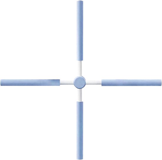 Oefenstok voor rug - Correctie stok - Houding verbeteren - Verstelbaar telescopisch systeem - 76 cm - Blauw — afbeelding 5