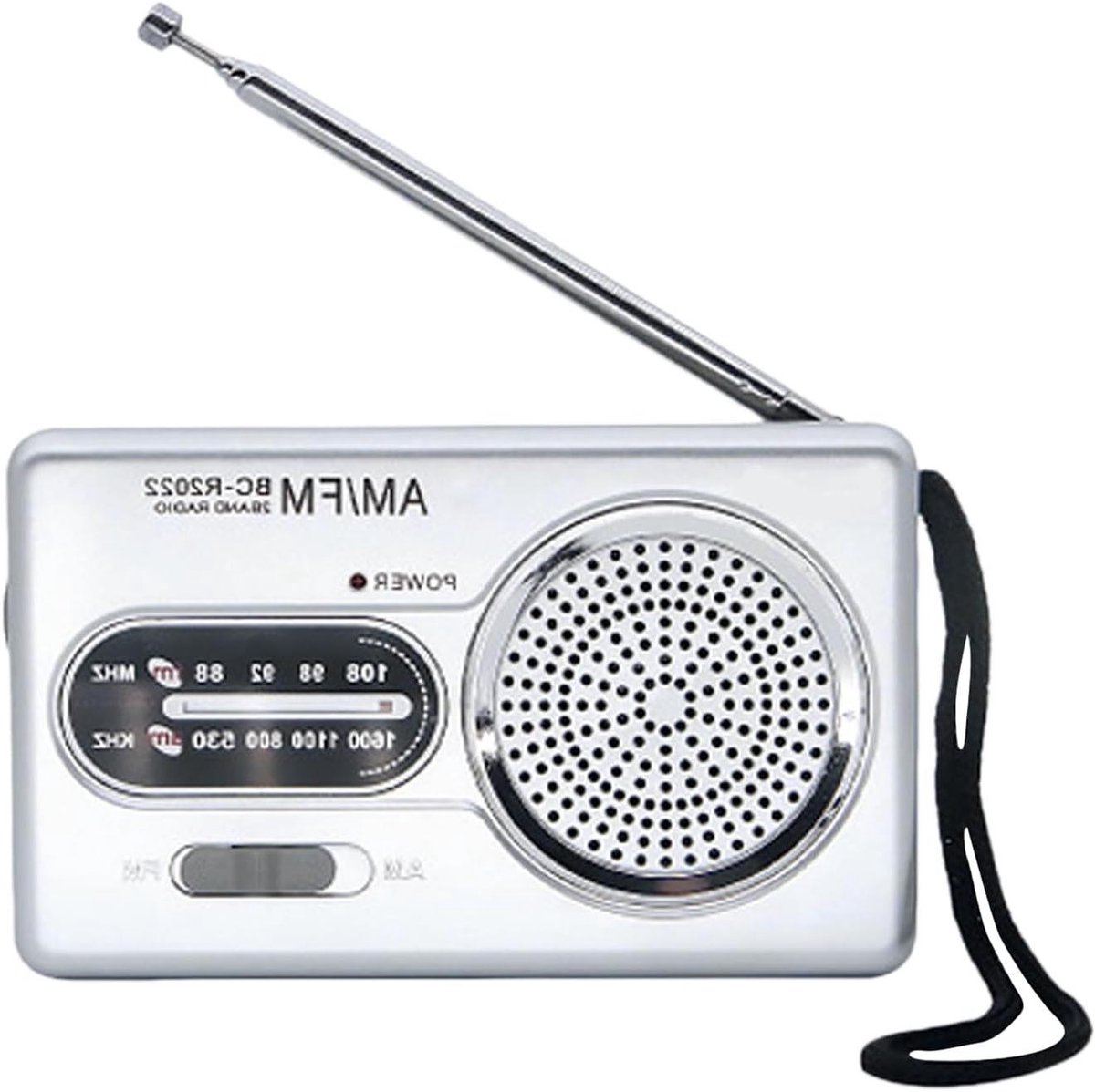 Draagbare AM FM-radio - Batterij radio - Outdoor luisteren - Signaalstabiliteit - 17 x 8 x 3 cm - Zwart