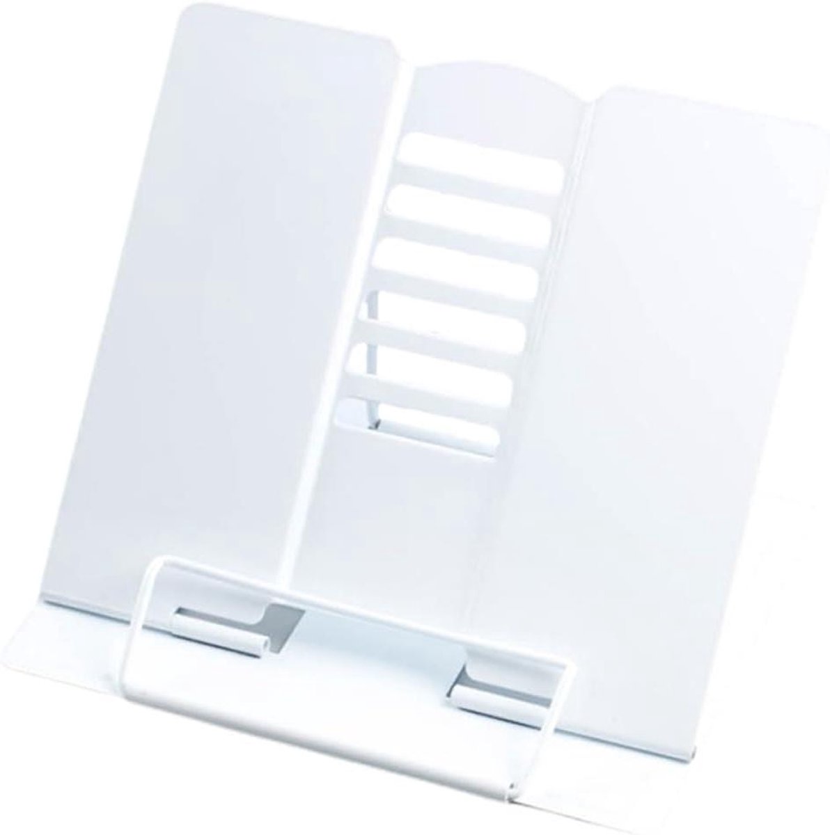 Boekenstandaard - Leesrek - Koken en Lezen - Verstelbare Hoek - 21x21x16.5 cm - Wit