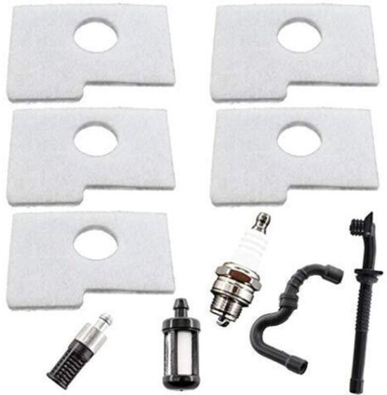 Stihl luchtfilters set MS180 MS170 018 017 kettingzaag inclusief brandstof-, oliefilter, bougie, slangen