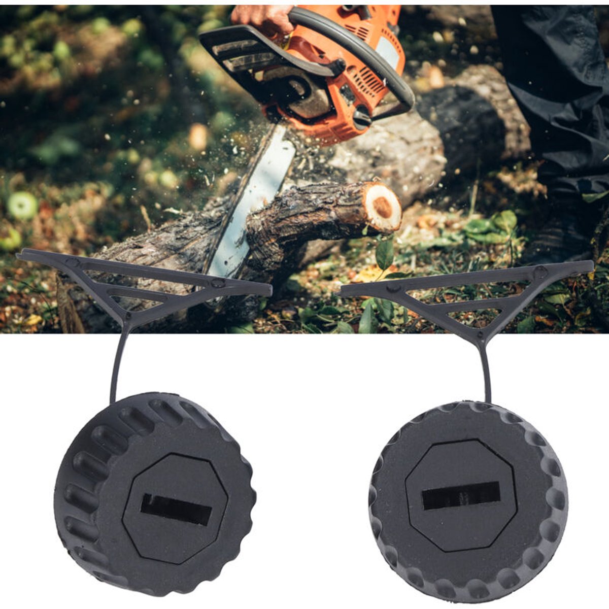 Twee brandstofdopsets geschikt voor STIHL 066 MS660 kettingzagen, -vervangingsonderdeelnummers 0000 350 0509 en 0520.