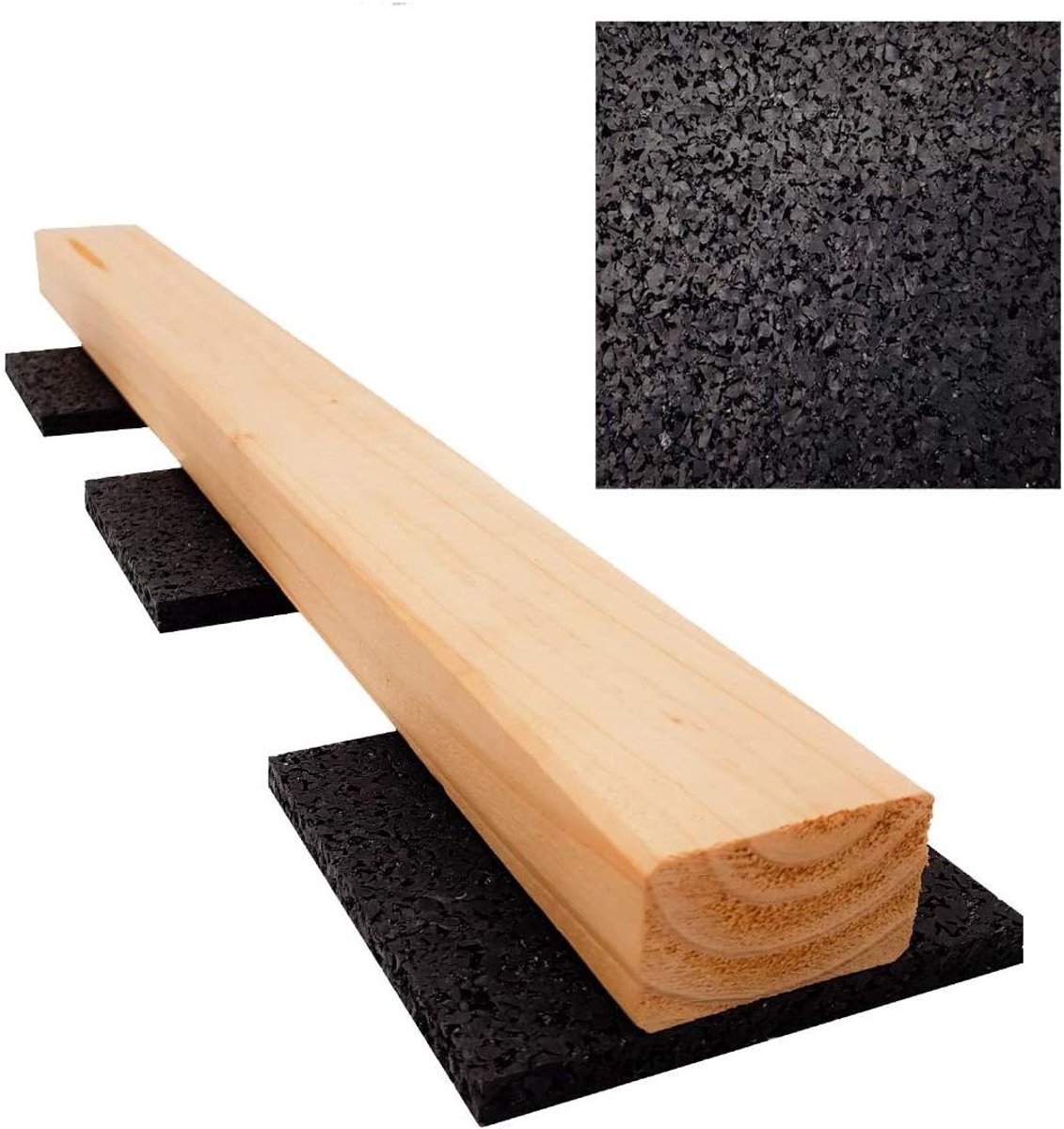 Terraspads Rubbergranulaat - Onderlegpads Balken - Terras Bouwen - Compenseren Oneffenheden - 50 Stuks - Zwart