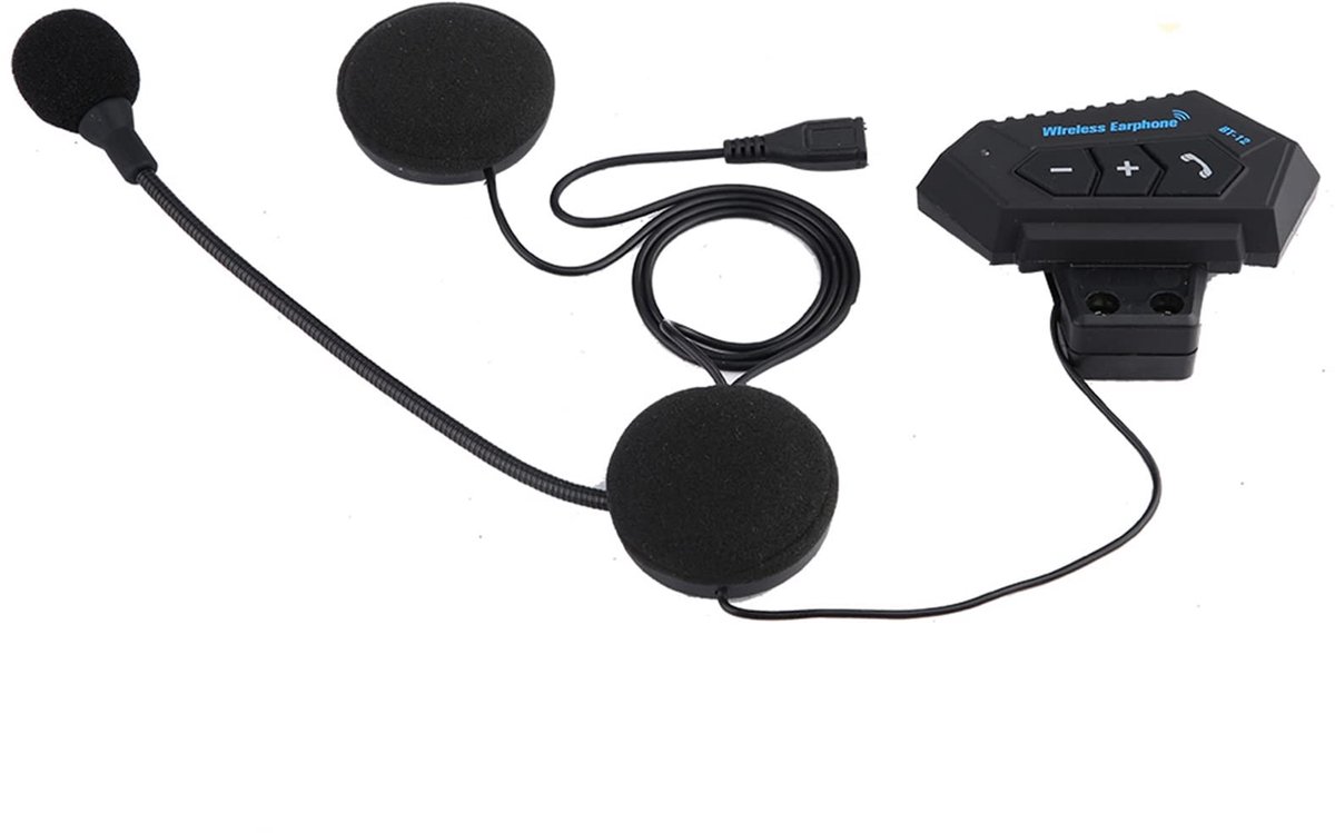 ONF3 - Motorhelm BT-headset - Handsfree bellen - Zwart - Speaker - Ingebouwde microfoon - Motorrijders - Universeel - Matte uitvoering