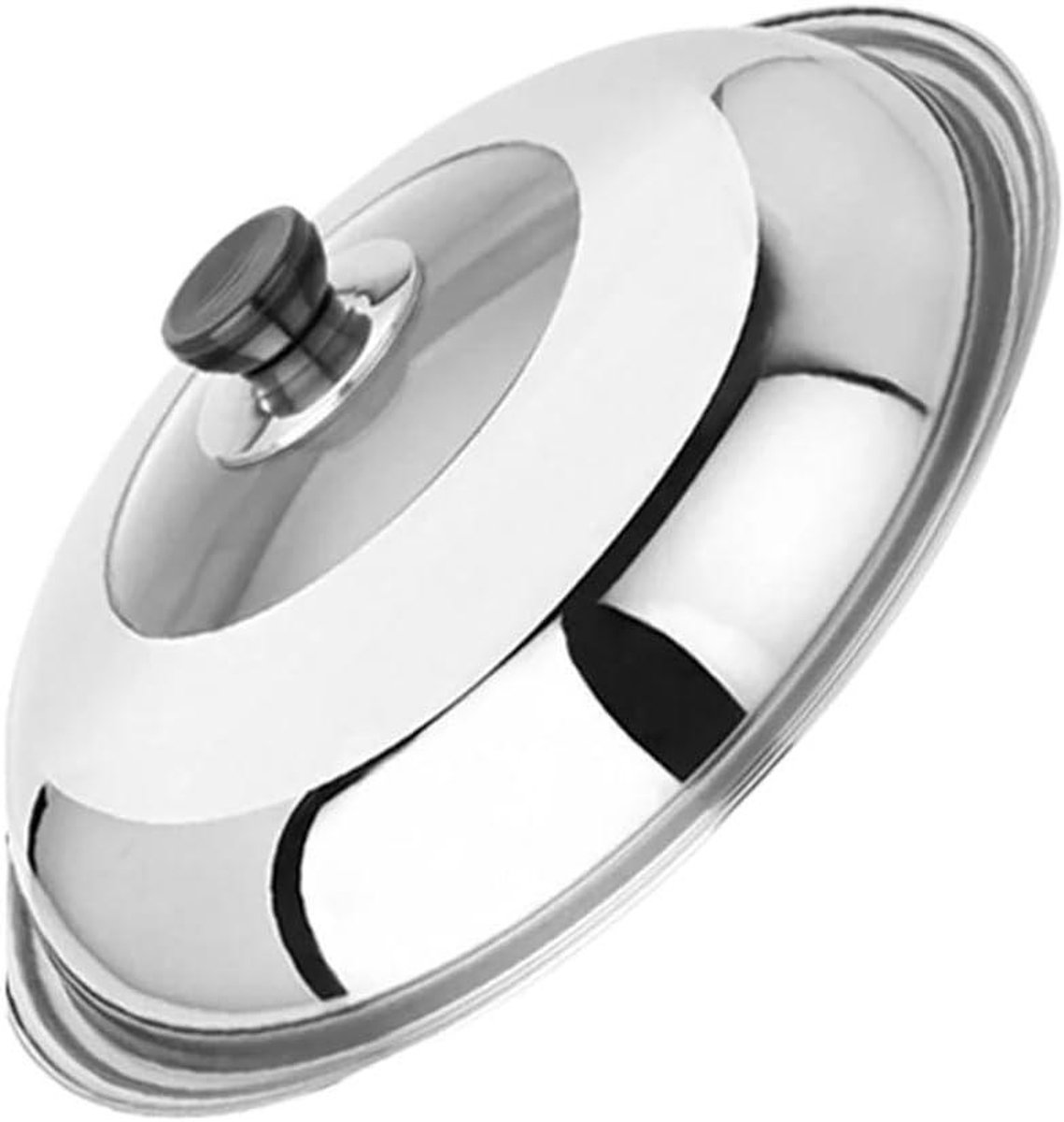 Pannen deksel - Universeel deksel - Koken en stoven - Met stoomventiel - 38 cm - Zilver