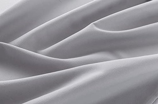 Microvezel dekbedovertrek lichtgrijs - Extra zacht en comfortabel - Inklapsysteem - Geschikt voor bedden 80/90-150 x 220 cm van Merkloos — afbeelding 5