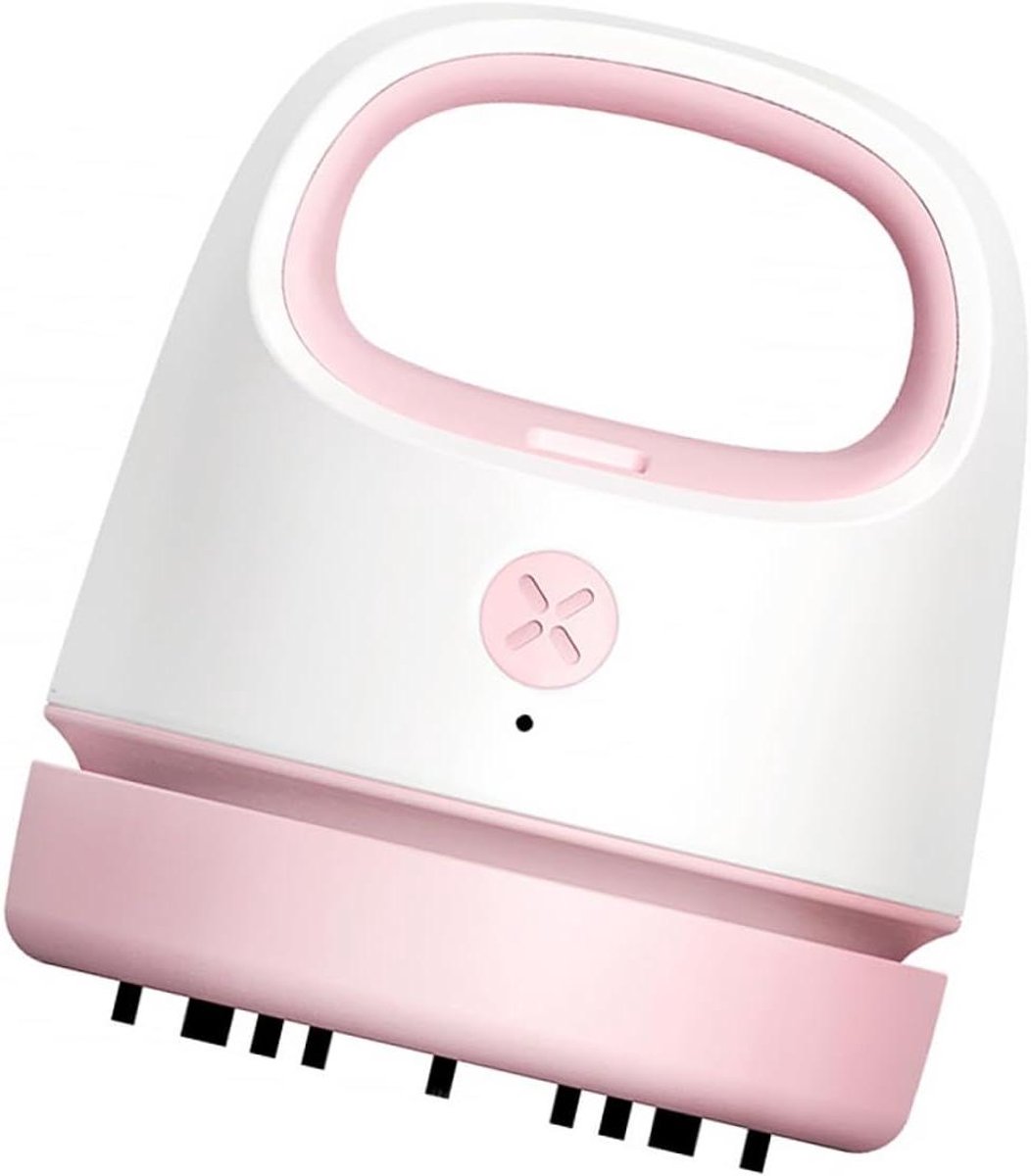 Mini Stofzuiger - Desktop Reiniger - Bureau Opruimen - Draadloos USB Laden - 10x8.6x8.7cm - Roze