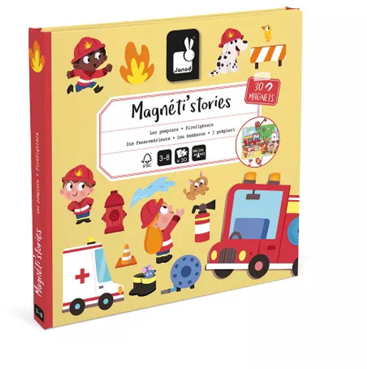 Janod - Magneti Stories - Brandweer – Educatieve magneetset