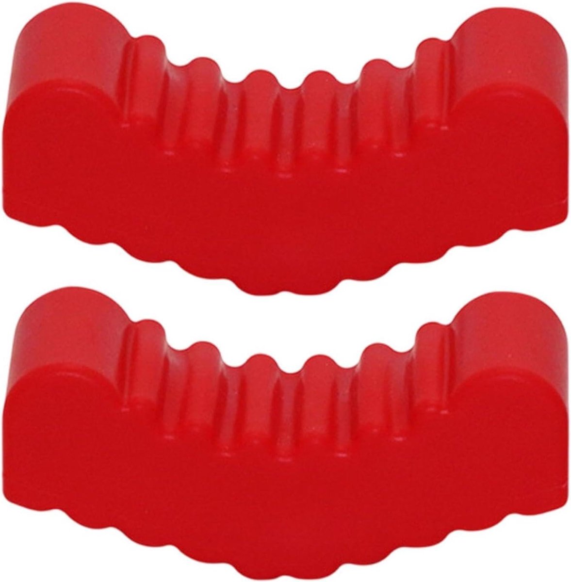Kriksteun Pad - Rubberen Beschermer - Voertuig Onderhoud - Antislip Systeem - 2 Stuks - Rood