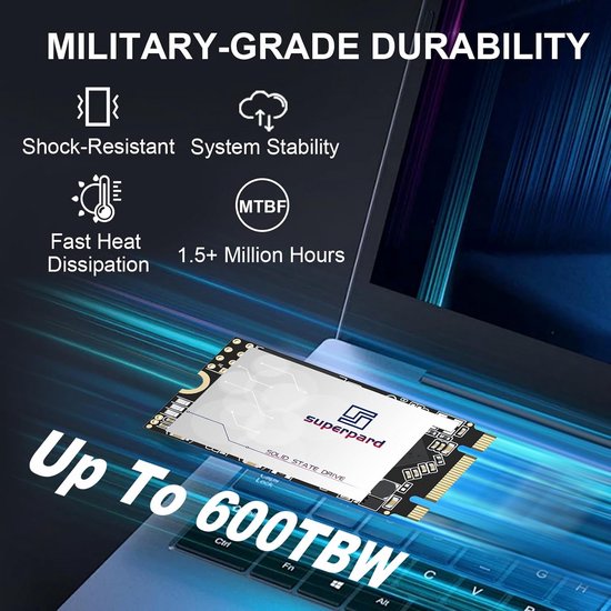 1TB Interne SSD, M.2 2242 SATA III voor Laptops en Industriële PC's — afbeelding 4