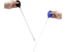 2 stuks lange voederpipetten voor aquaria, ideaal voor het voeren en reinigen van vissen, aquariumaccessoires voor grote en kleine tanks (45 cm)