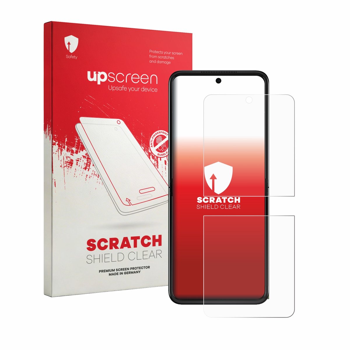 upscreen - Screenprotector voor Motorola Razr 70 Plus - Folie Beschermfolie transparant