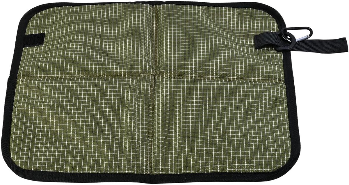 Vouwbare Waterdichte Zitkussen voor Stadion, Campings en Wandelen - Geïsoleerde Oxford Stoffen Zitmat 36 x 32 cm (Groen)