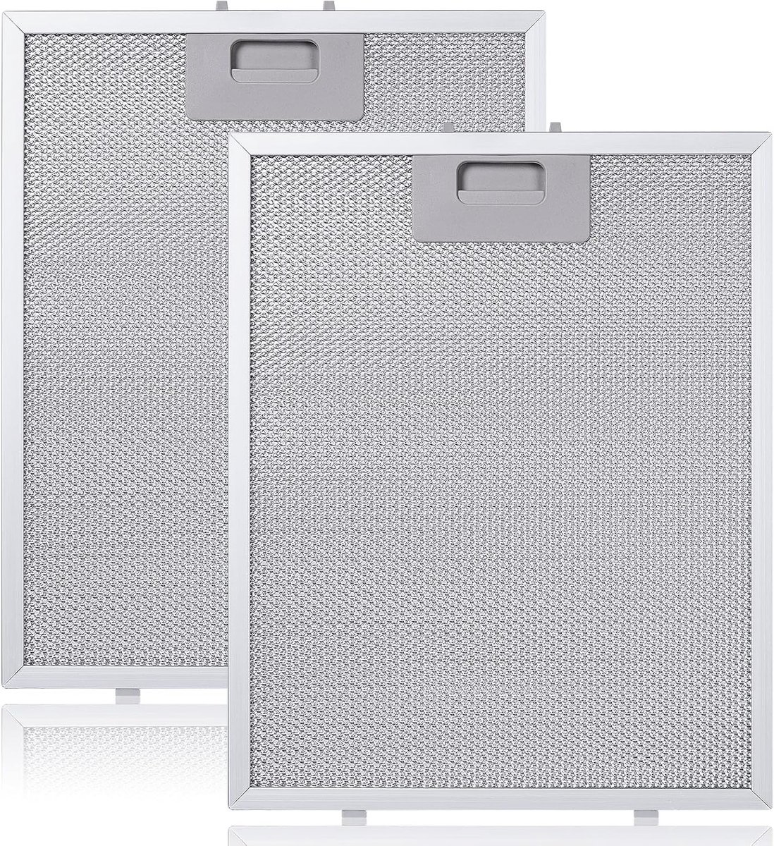 SnelShoppen - Metalen Vetfilters voor Afzuigkap, 2 Stuks, 320 x 260 mm, Aluminium Vervangingsfilter, Effectief Luchtfilter, Keuken Accessoires