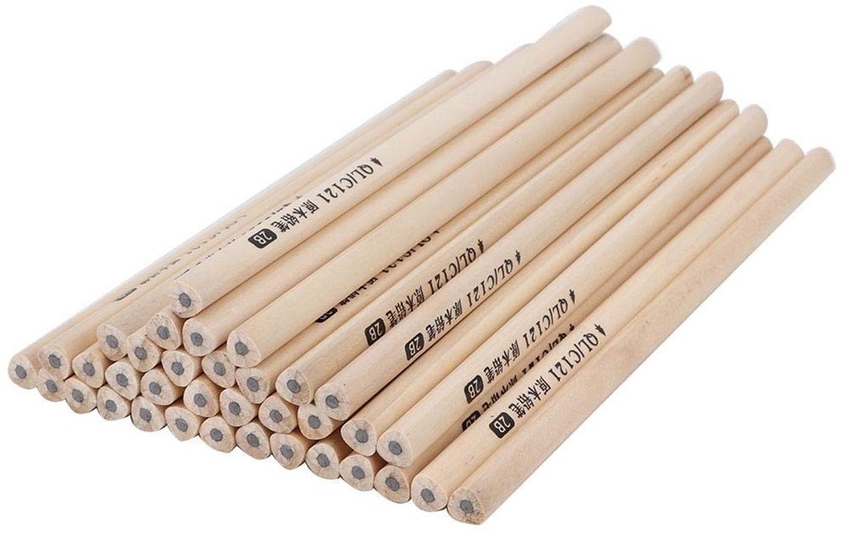 Allecto - Houtpotloden - Eco-vriendelijk - Perfect voor Schrijven - 50 Stuks - Triangular - Geschikt voor Schetsen en Tekenen - 2B