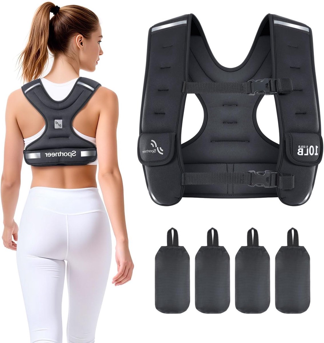 Verstelbaar Gewichten Vest voor Dames - 4.54kg Hardlopen, Ideaal voor Fitness en Training