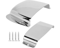 Pickguard en Pickup Bridge Cover Set voor Jazz Bass Gitaar - Beschermhoezen voor Basgitaren, Zilver, Inclusief Montageaccessoires