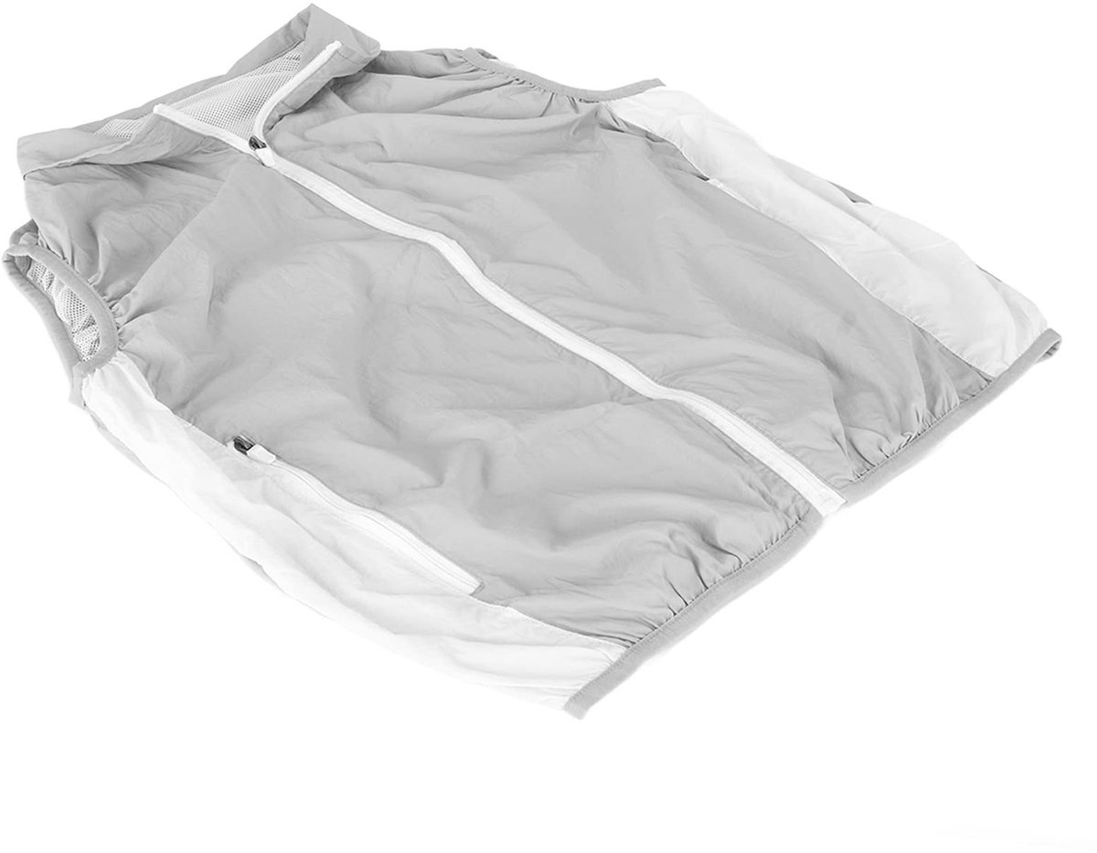 aladdien - Cooling Vest - 3 Snelheden - Ideaal voor Buitenactiviteiten - Lichtgrijs - Verkoeling tijdens sporten - Ademend materiaal - Geschikt voor..