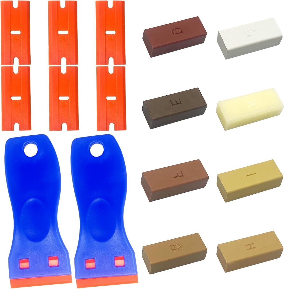 Hartwachs Laminate Repair Kit voor Houten Vloeren en Parket, 8 Kleuren Inclusief Reparatie