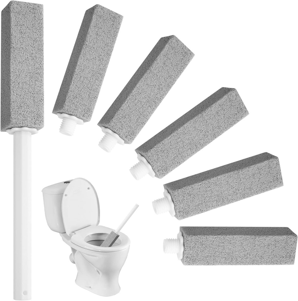 7-delige Pumice Stone Set voor Toilet en Keuken, Ideaal voor Sanitair en Badkamerreiniging