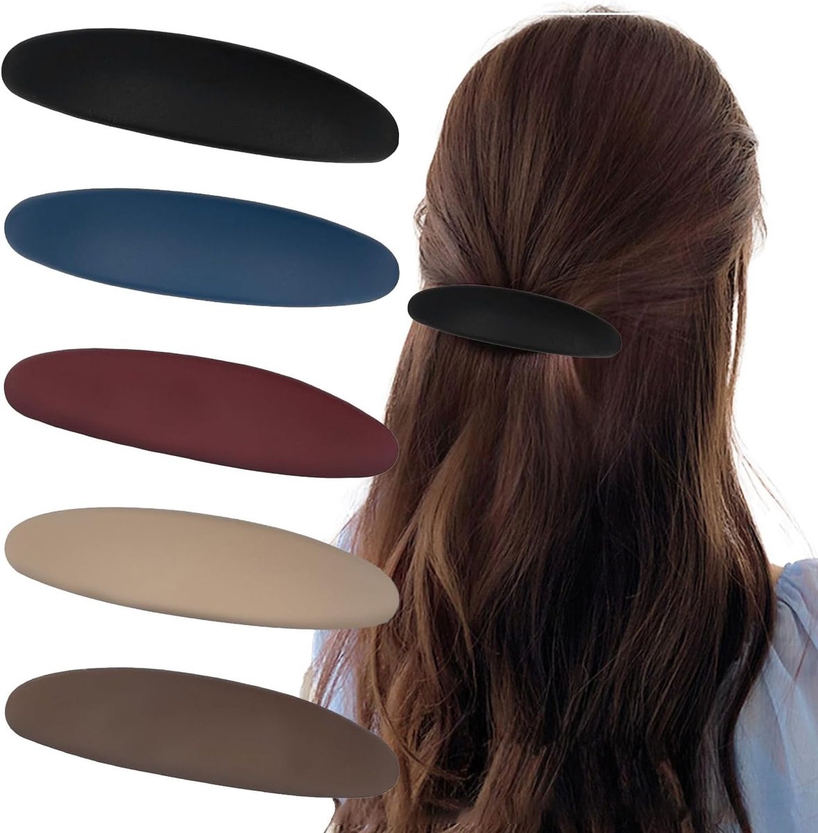 5 Stuks Matte Automatische Haarspelden Stevige Grip voor Dames en Meisjes