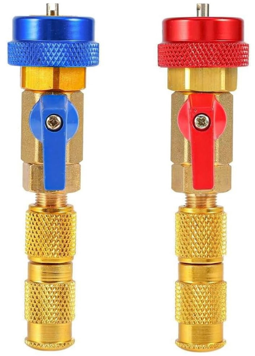 aladdien - Valve Core Quick Remover Installer Kit - 2 Stuks - R134/R12 Airconditioningsystemen - Snelle Installatie - Accessoire voor Auto - Profess..