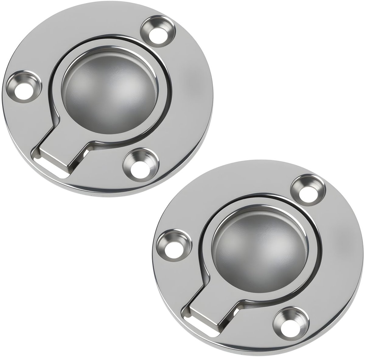 aladdien - Ronde Ingebouwde Handgreep - RVS - Voor Boot en Kast - Stevige Handgreep - Makkelijk te installeren - Geschikt voor Locker - 50mm