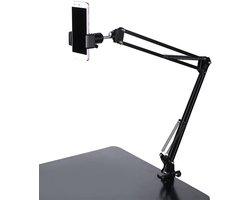Phone Clip Houder Klem voor Bureau - Universele Lange Arm Flexibele 360° Draaibare - Luie Mount Mobiele Telefoon Houder - Bed Bureau Toepassing