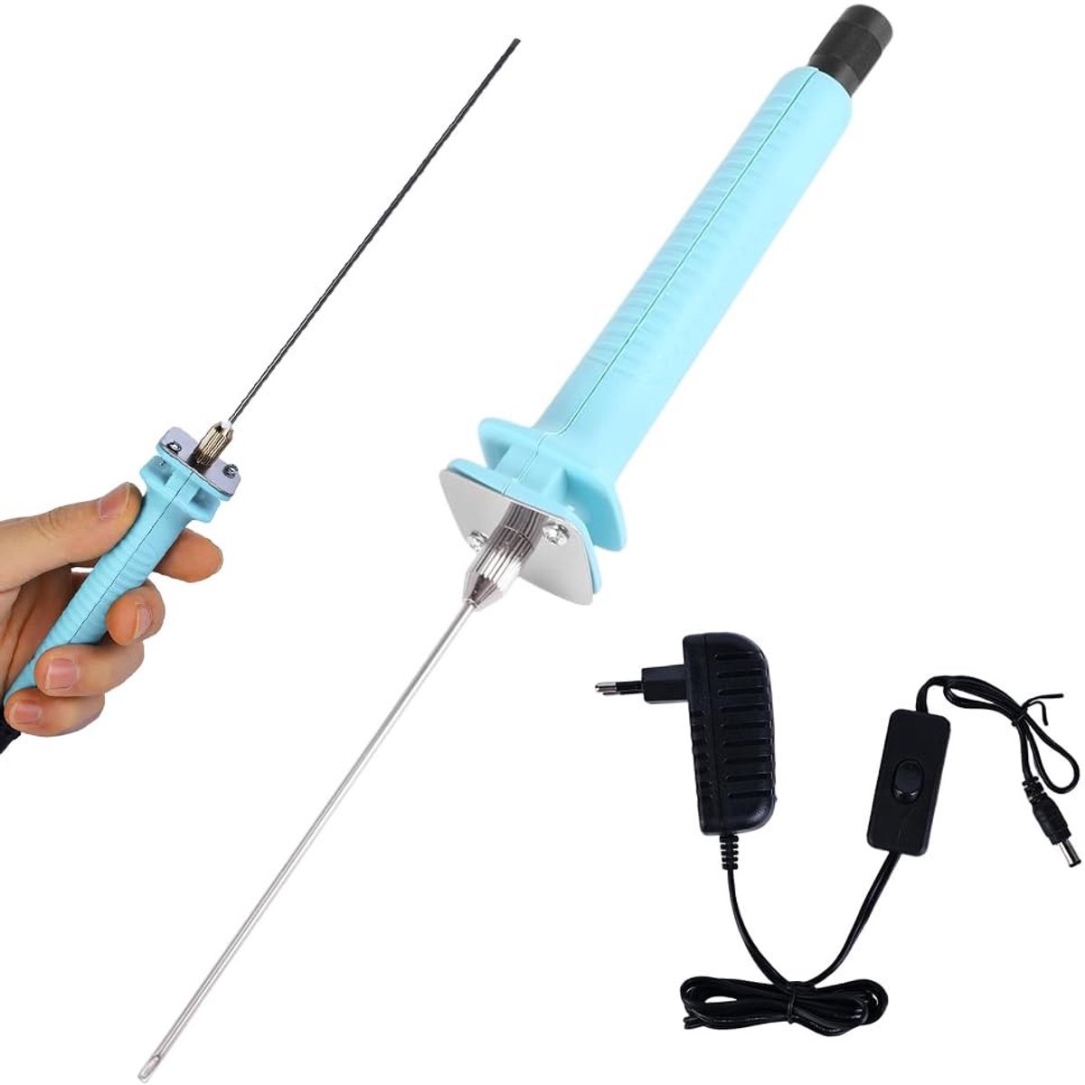 aladdien - Elektrische schuimsnijder - Polystyreen snijden - Snelle en nette afwerking - 15 cm - Antislip handgreep - Voor hobbyisten en professiona..