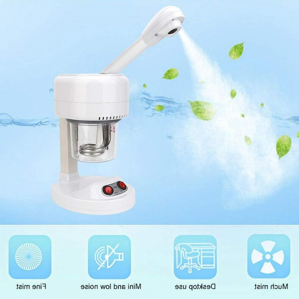 Vernevelaar voor Gezichtsbehandelingen, Nano-Ionische Stoom voor Huidverzorging, Pore Cleanser en Spa Ervaring voor Thuisgebruik