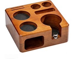 Houten koffie tamper van walnoot voor perfecte espresso, barista accessoires en koffieliefhebbers