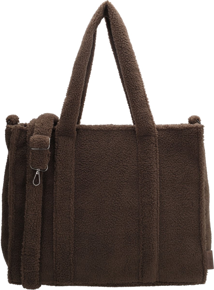 Beagles Lugo Shopper - Teddy Tas - 15,6 inch Laptopvak - Schoudertas - Handtas - Dames Tas - Laptoptas - Werk - School - Tote Bag - Dames Tas - Donkerbruin