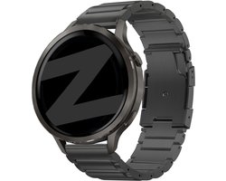 Bandz Titanium 'Link' band geschikt voor Garmin Vivoactive 4S / Garmin Vivomove 3S / Garmin Venu 4 (41mm) / Garmin Venu 3S / Garmin Venu 2S / Garmin Forerunner 265S / Garmin Forerunner 255S - Zwart