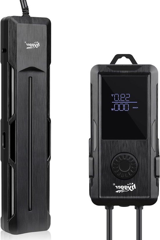 Submersibele Aquarium Heater 500 W met Digitale Display, Thermostaat en Automatische Uitschakeling voor 500-1000 L Aquaria