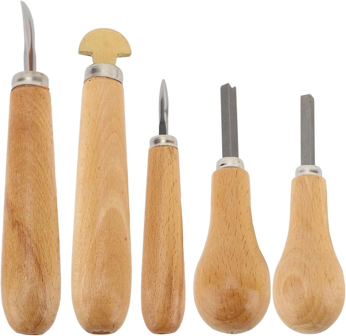 Professionele Gereedschapsset voor het Instellen van Edelstenen - 5 Stuks met Ergonomische Handgreep voor Juweliers, Bezel en Prong Lifters, Perfect voor Sieraden en Ambachtelijke Projecten