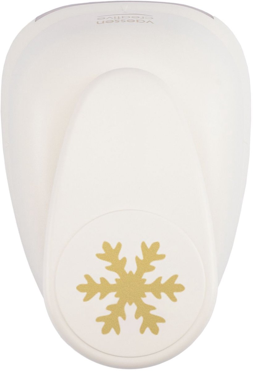 Vaessen Creative Pons - Figuurpons - Sneeuwvlok - 6,5 x 7,5 cm