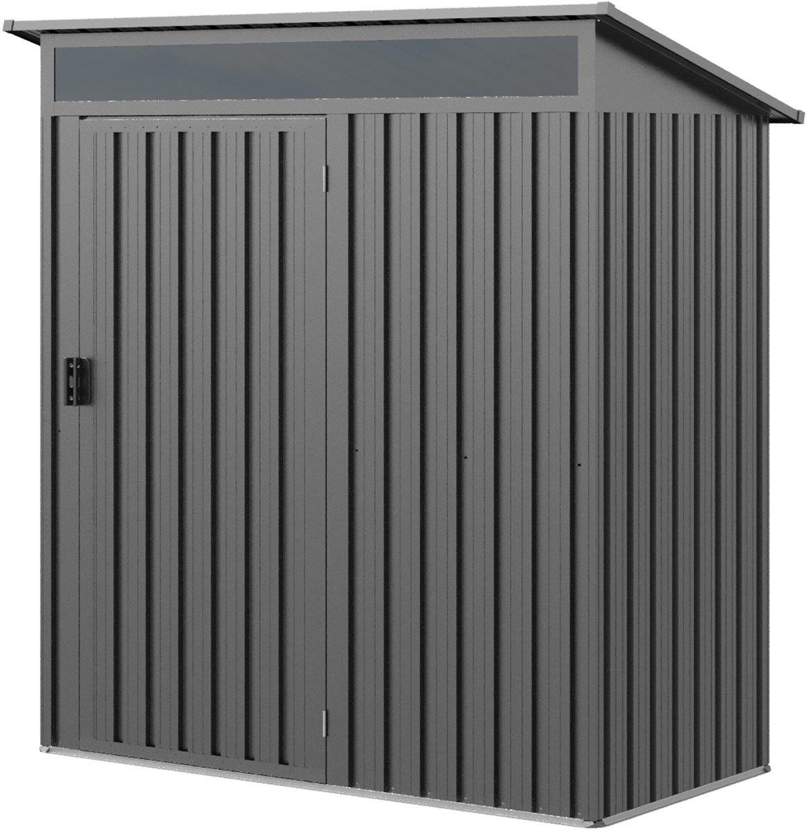 GFP Primeyard Tuinschuur metalen 160x80x200 cm tuinhuis grijs