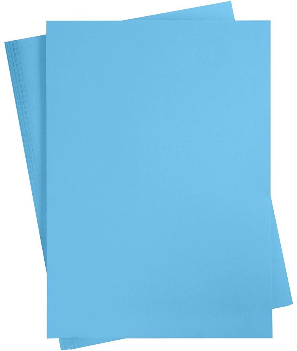 Creativ Company Blauw karton 180 grams - blauw a2 karton - hobbykarton - stevig blauw papier - a2 blauw papier 180 grams - knutselpapier knutselkarton - 42 x 60 cm - a2 - 10 vellen